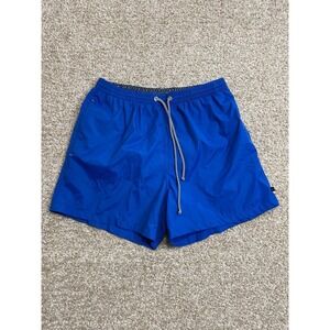 Zara Man Blue Mid-Length Swim Shorts Trunks Mesh Lining Size M